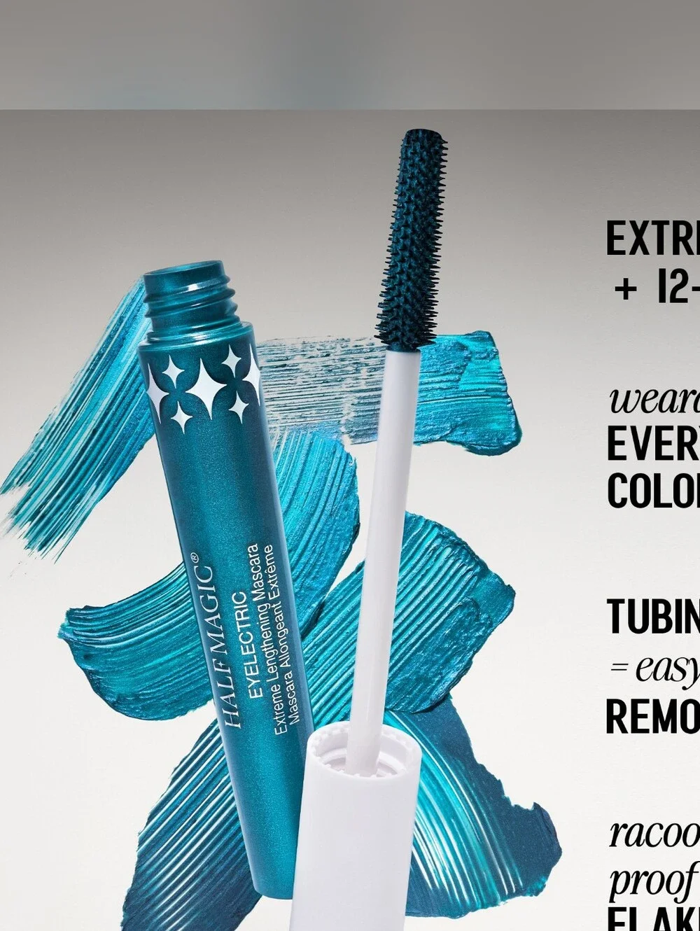 ⛱Eye Need⛱BNIB Half Magic TEAL WIDDIT Eyelectric Lengthening Mascara!$26Retail!